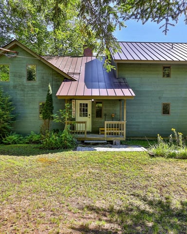 Vermont cabin exterior in summer