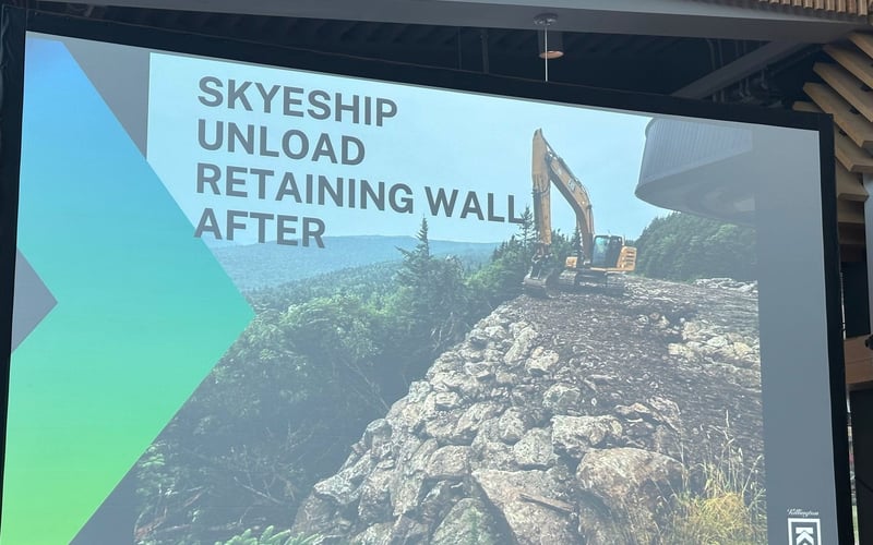 Skyeship Unload Retaining Wall: After