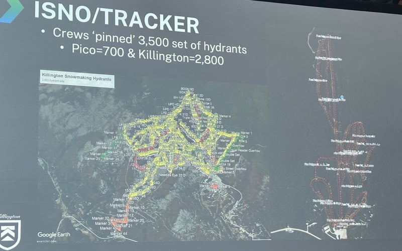 ISNO/Tracker: 3,500 hydrant sets pinned, Pico 700 and Killington 2,800